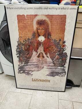 Vintage 1986 Labyrinth Original Movie Poster